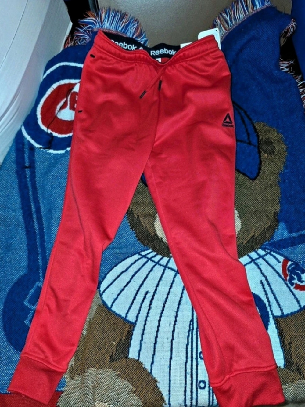 Reebok Athletic Jogger Pants in Red Boys Size 8
